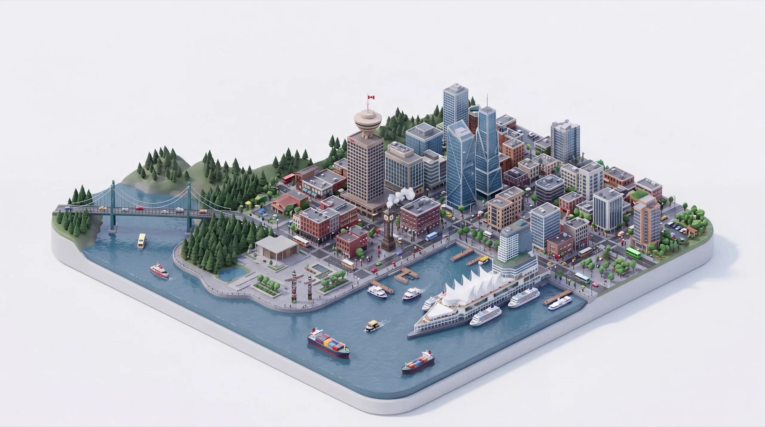 Vancouver skyline illustration